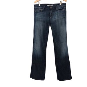 Joe’s Jeans TRK Blue Medium Dark Wash Bootcut Jeans 29 Wide Leg Y2K Tall 33” Ins